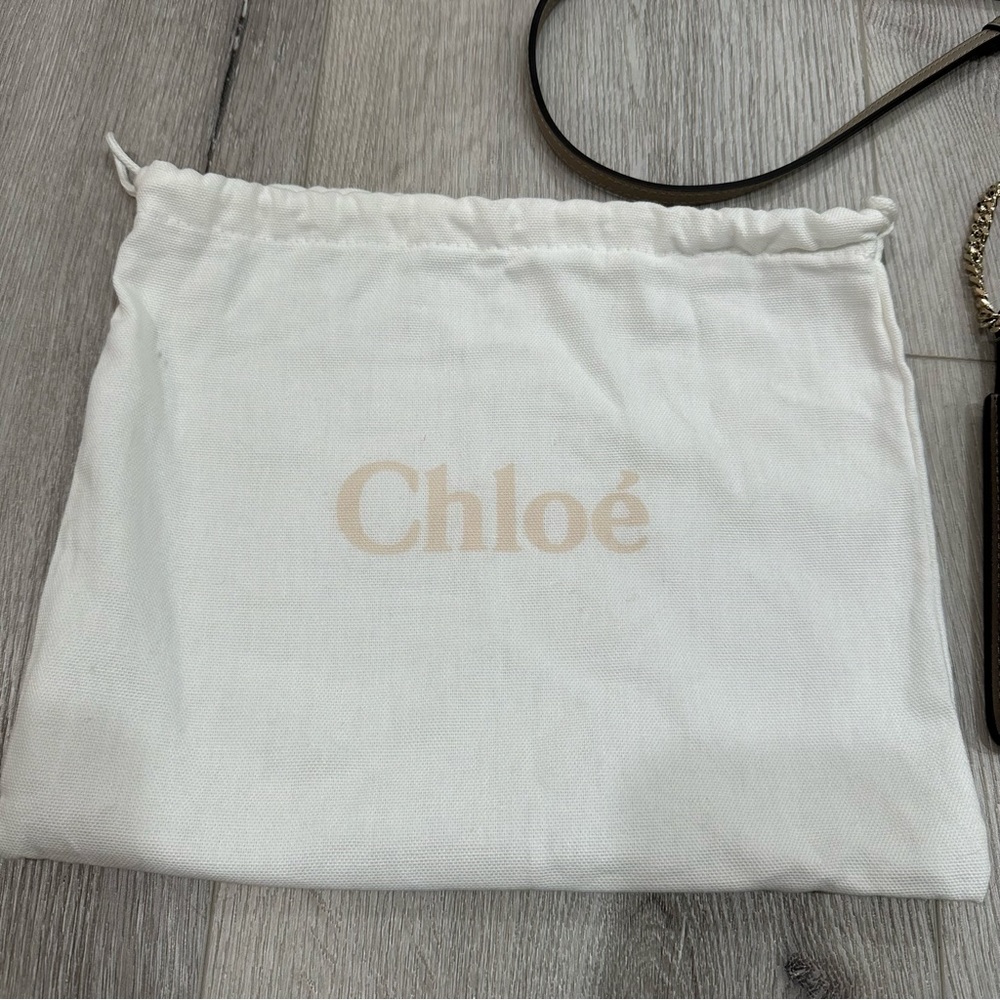 Chloé 🪩 LIKE NEW Mini Faye Leather and Suede Crossbody Bag in Motty Grey - Picture 2 of 8